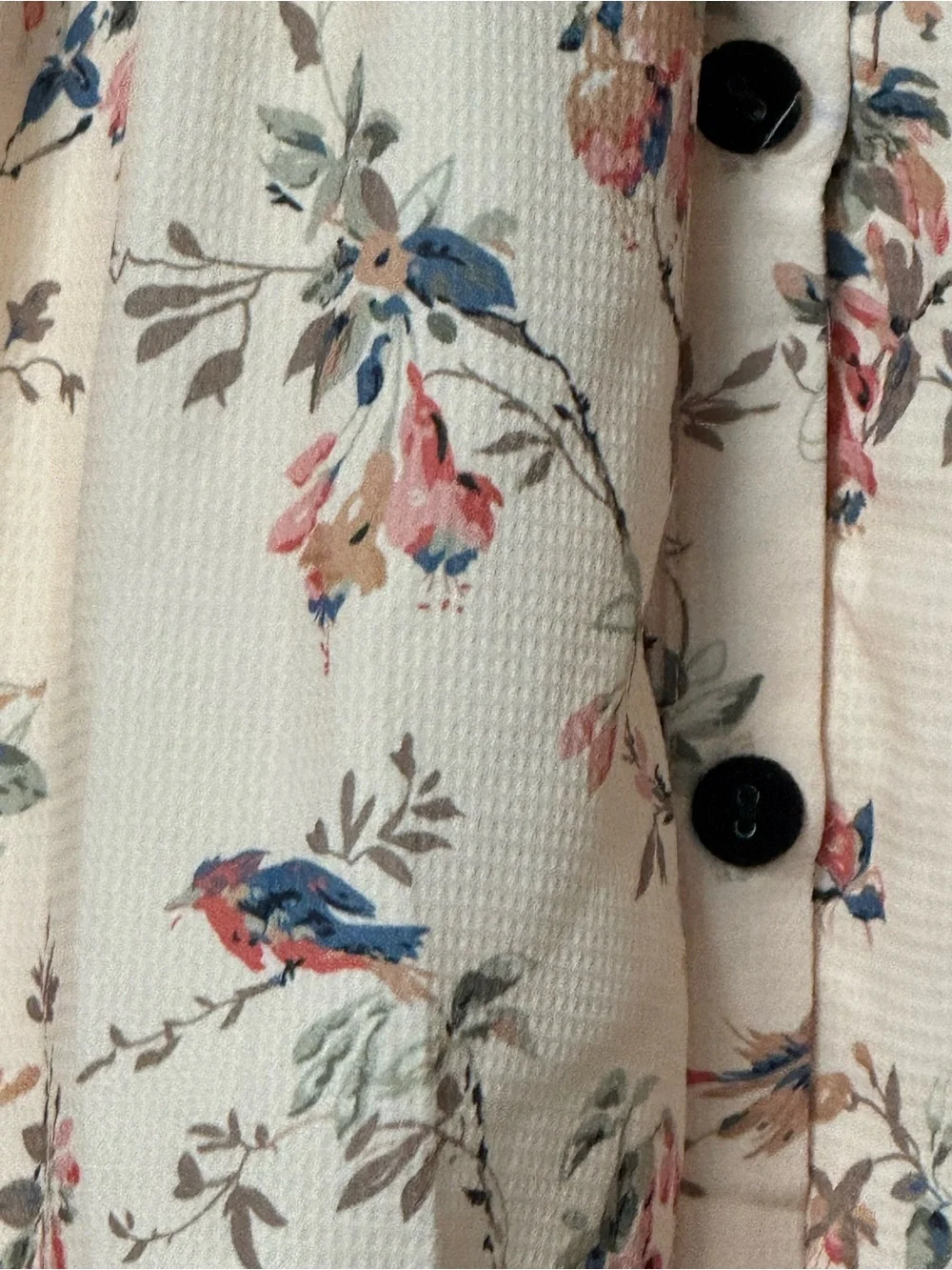NWT Bonjour Long Vintage Style Bird Print SZ 8